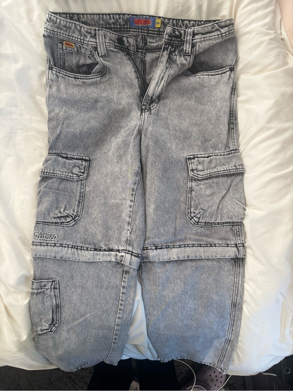 Empyre Light Washed Gray Cargo Pants